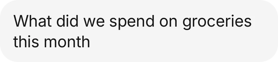 What did we spend on groceries this month